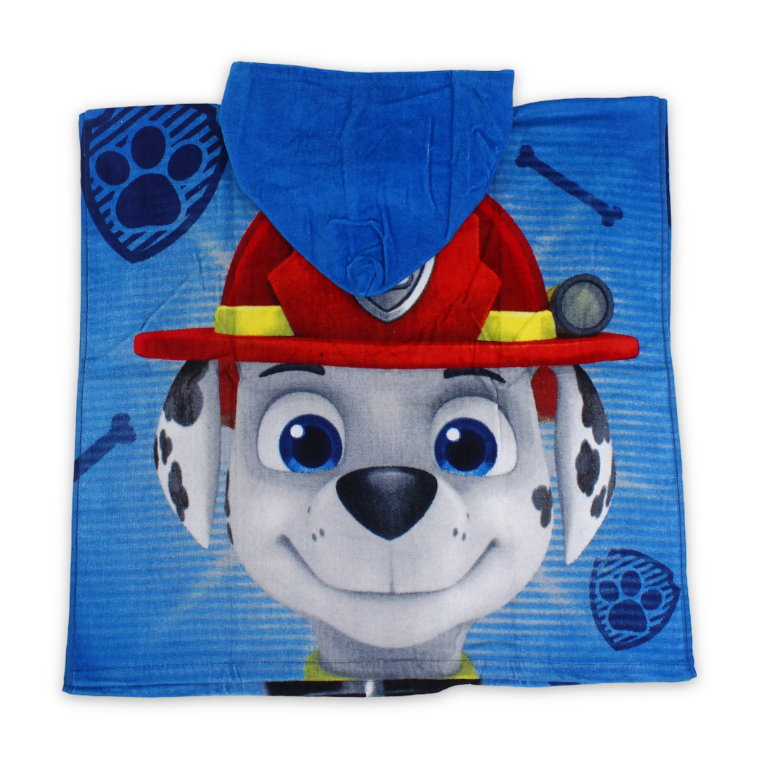 Boys Poncho – Blue with Paw Patrol Print