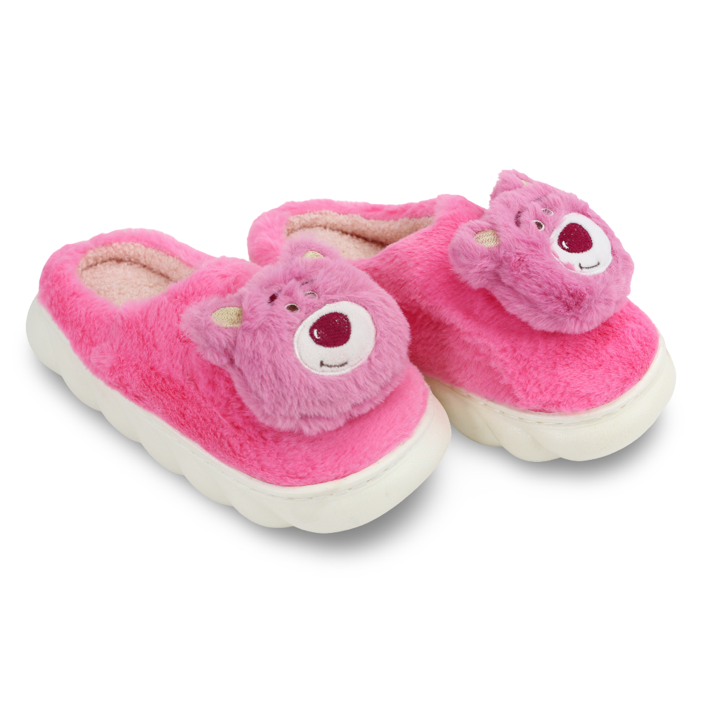 Women's Fur Slippers with Lotso Design