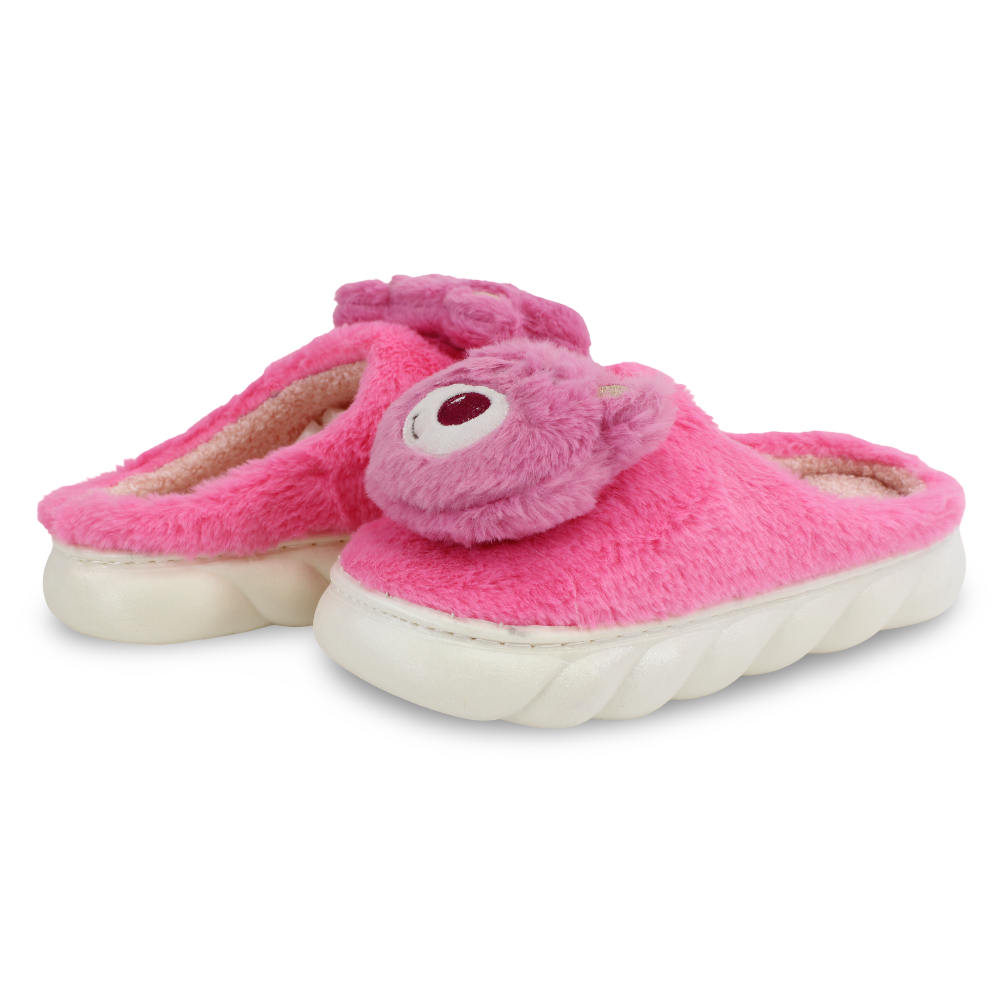 Women's Fur Slippers with Lotso Design