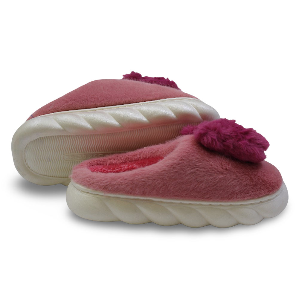 Women's Fur Slippers with Lotso Design