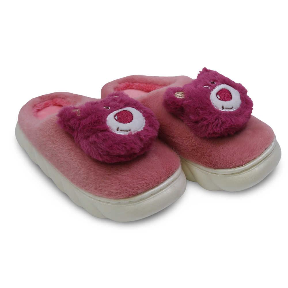 Women's Fur Slippers with Lotso Design