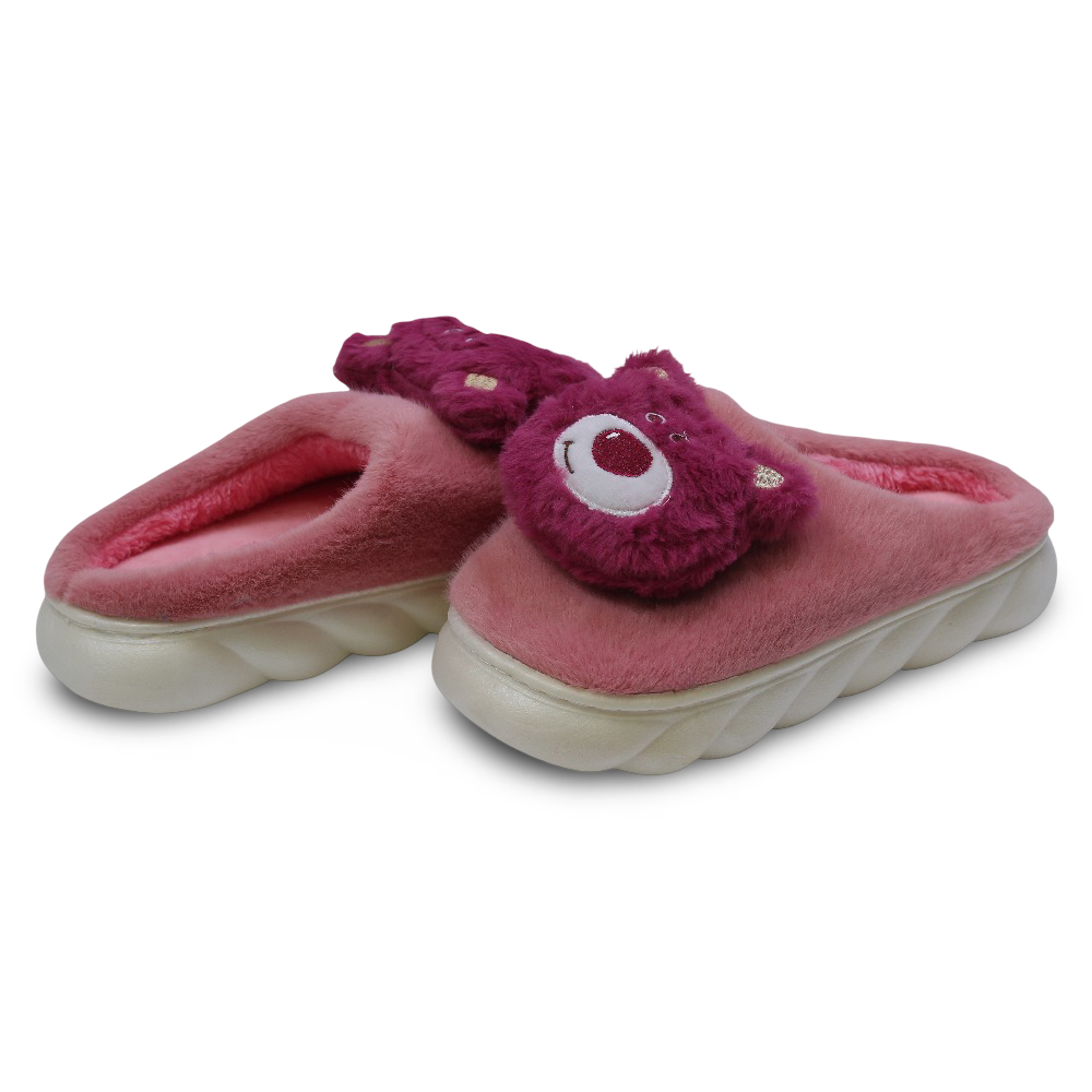 Women's Fur Slippers with Lotso Design