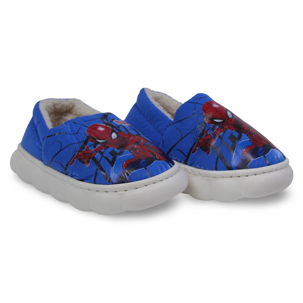 Boys Fur Slippers – Spider-Man Design
