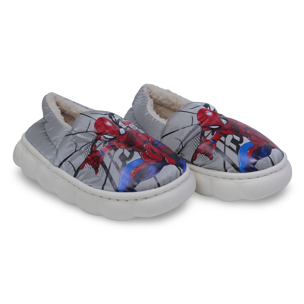 Boys Fur Slippers – Spider-Man Design