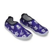 Unisex Kids Rubber Water Shoes – Royal Blue Nautical Marine Print