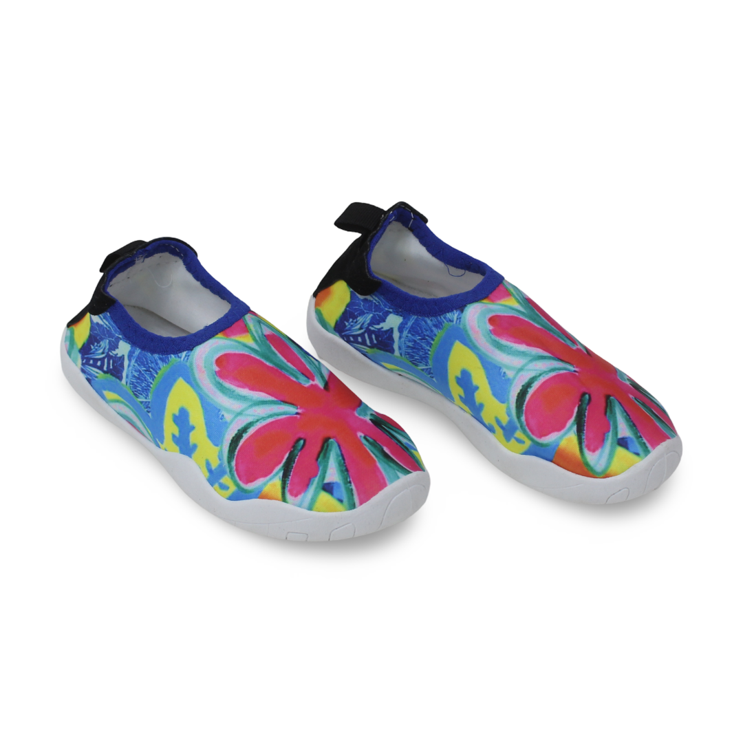 Girls Rubber Water Shoes – Colorful Floral Print - Clothing - Konooz