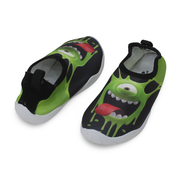 Boys Rubber Water Shoes – Black Mike Wazowski Print