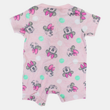 Baby Girls Cotton Romper – Pink with Minnie Mouse Print