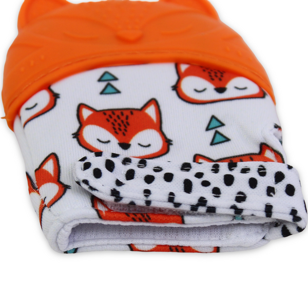 Silicone Baby Teether Gloves – Orange Fox