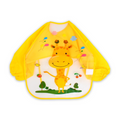 Silicone Long-Sleeved Baby Bib – Yellow Giraffe with Design