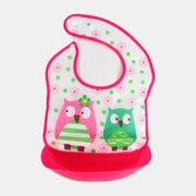 Baby Bib – Pink with Owl Design