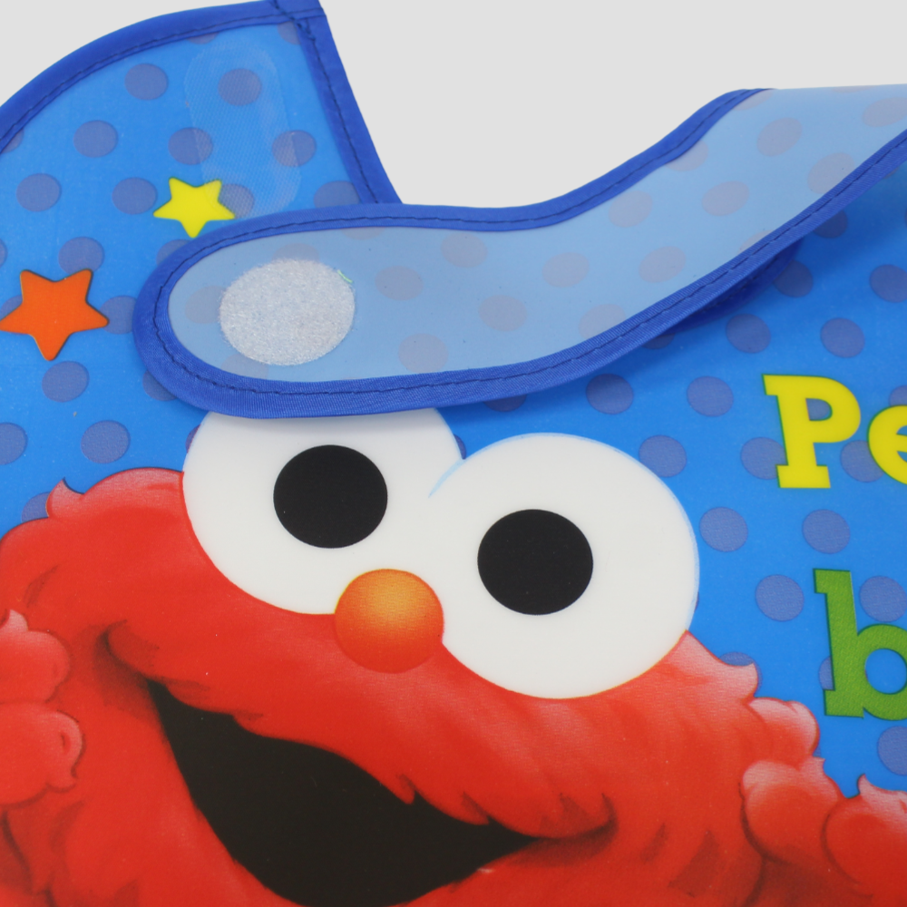 Peek-A-Boo Elmo Waterproof Tarpaulin Bib – Comfortable & Mess-Free