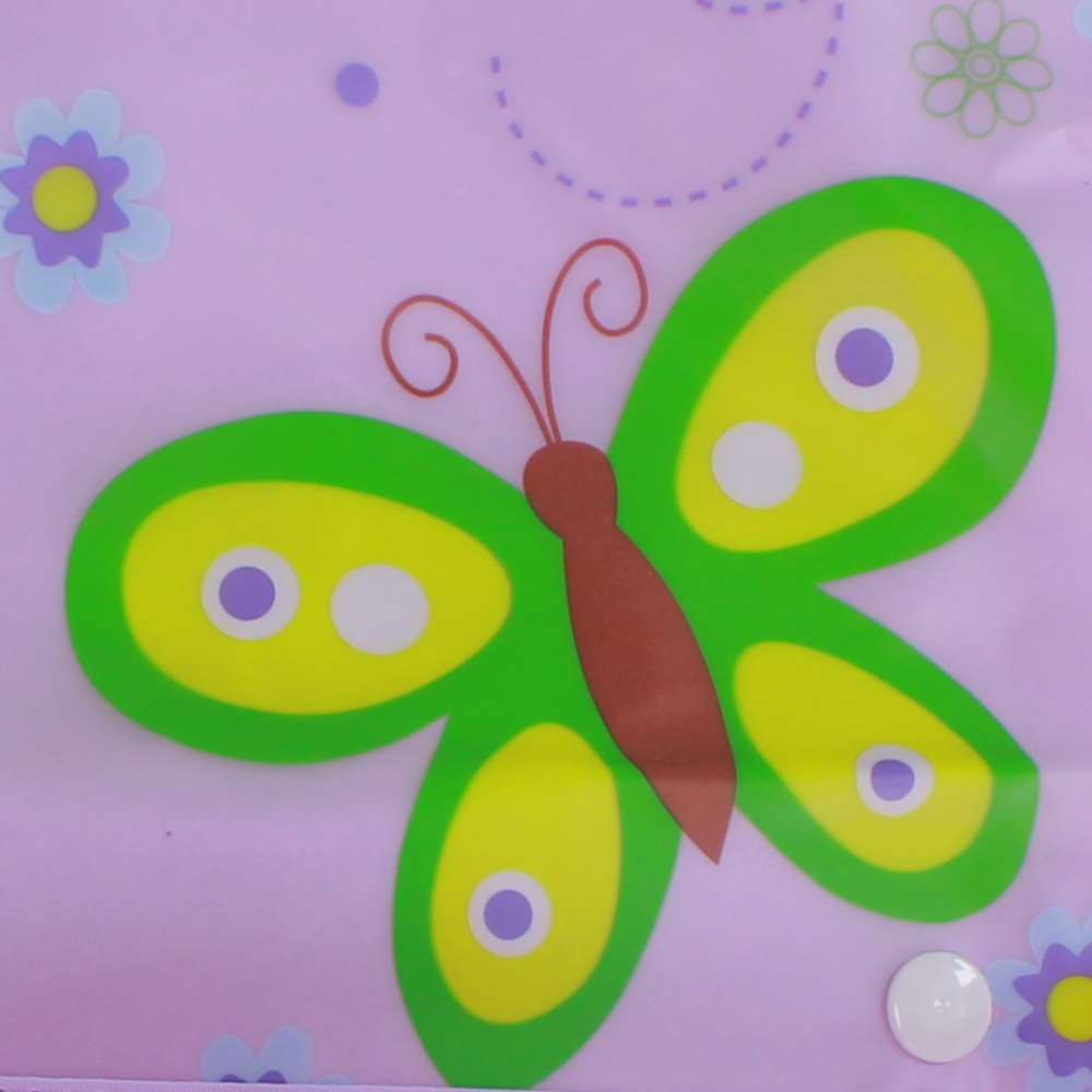 Baby Bib – Purple with Butterfly Design