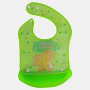 Baby Bib – Green with Cute Elephant Design
