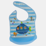 Baby Bib – Blue with Submarine Design