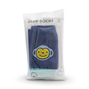 Baby Crawling Knee Pads – Indigo with Monkey