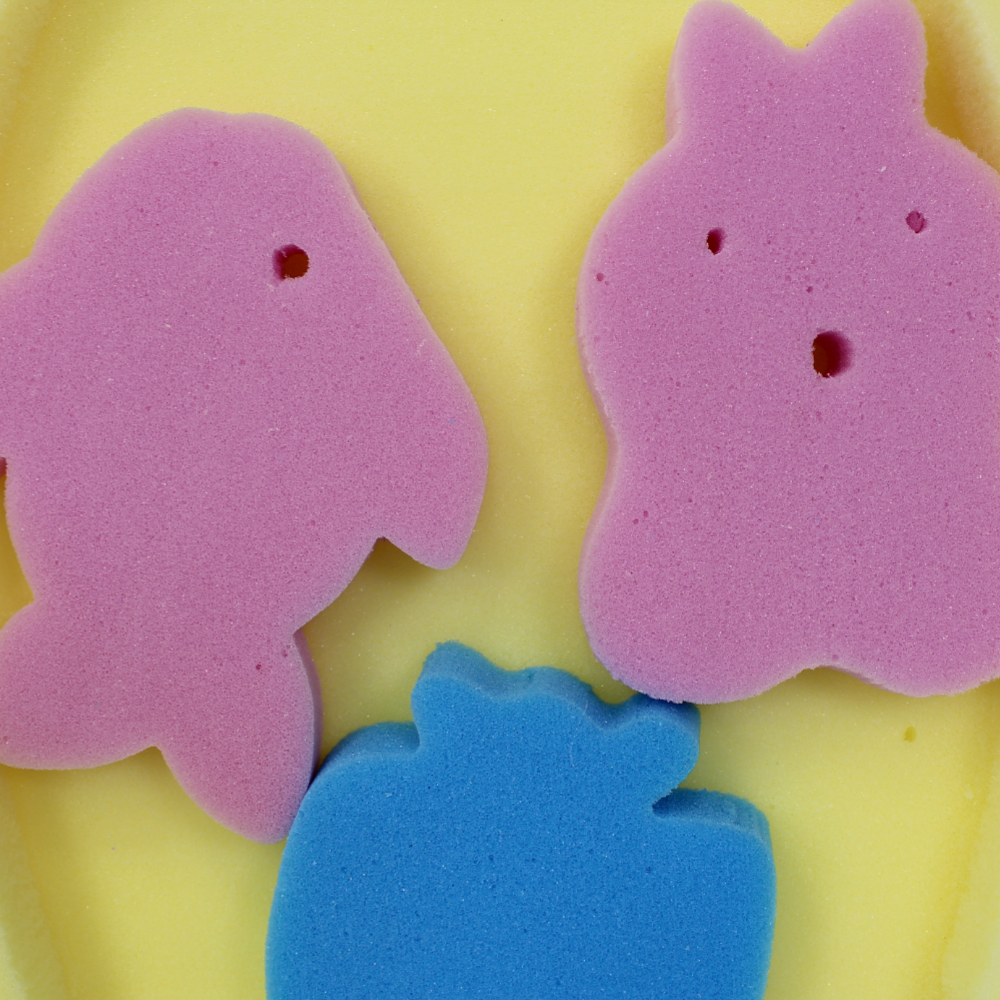 Candy Baby Bathtub Sponges – Set of 4 (Yellowish)