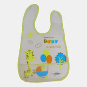 Baby Bib – White with Cute Giraffe Design