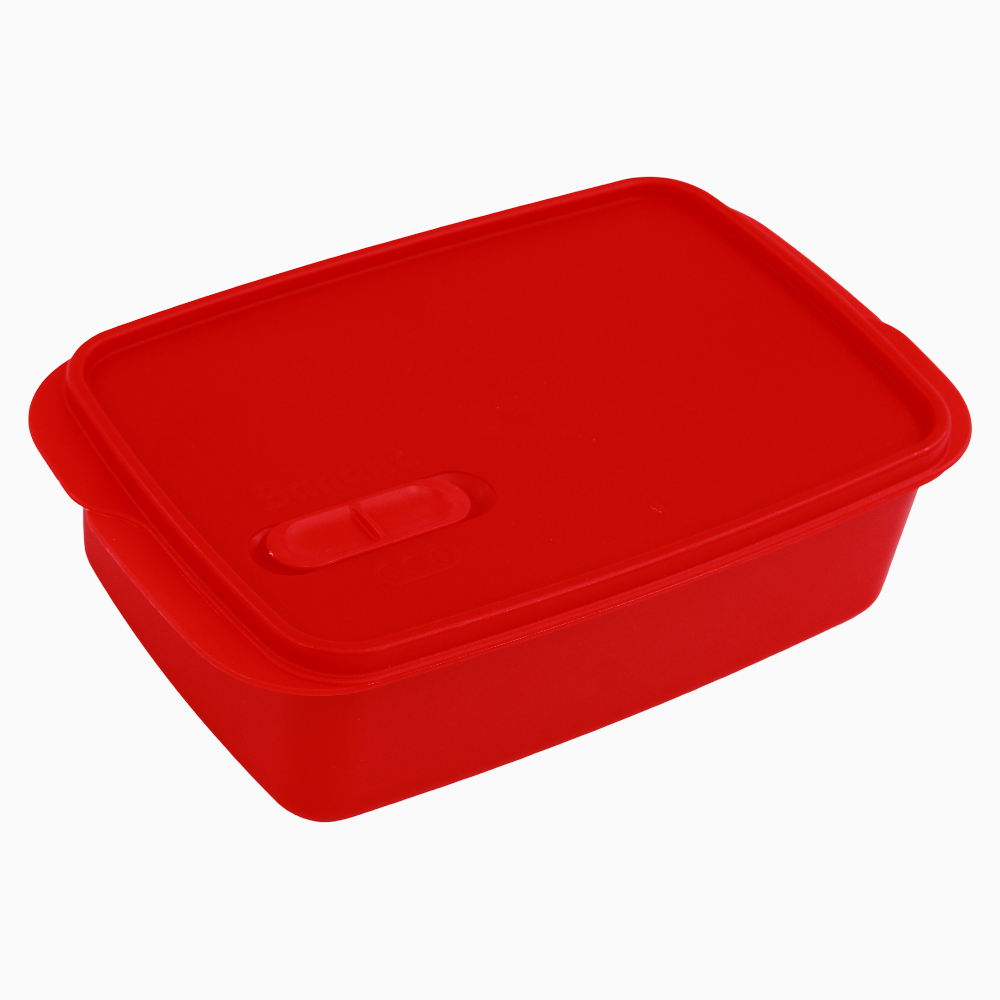 Red Plastic Lunch Box – 1.5L
