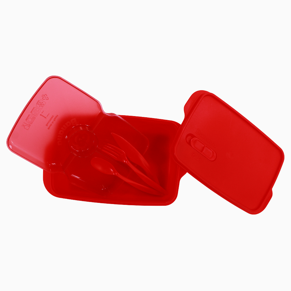 Red Plastic Lunch Box – 1.5L