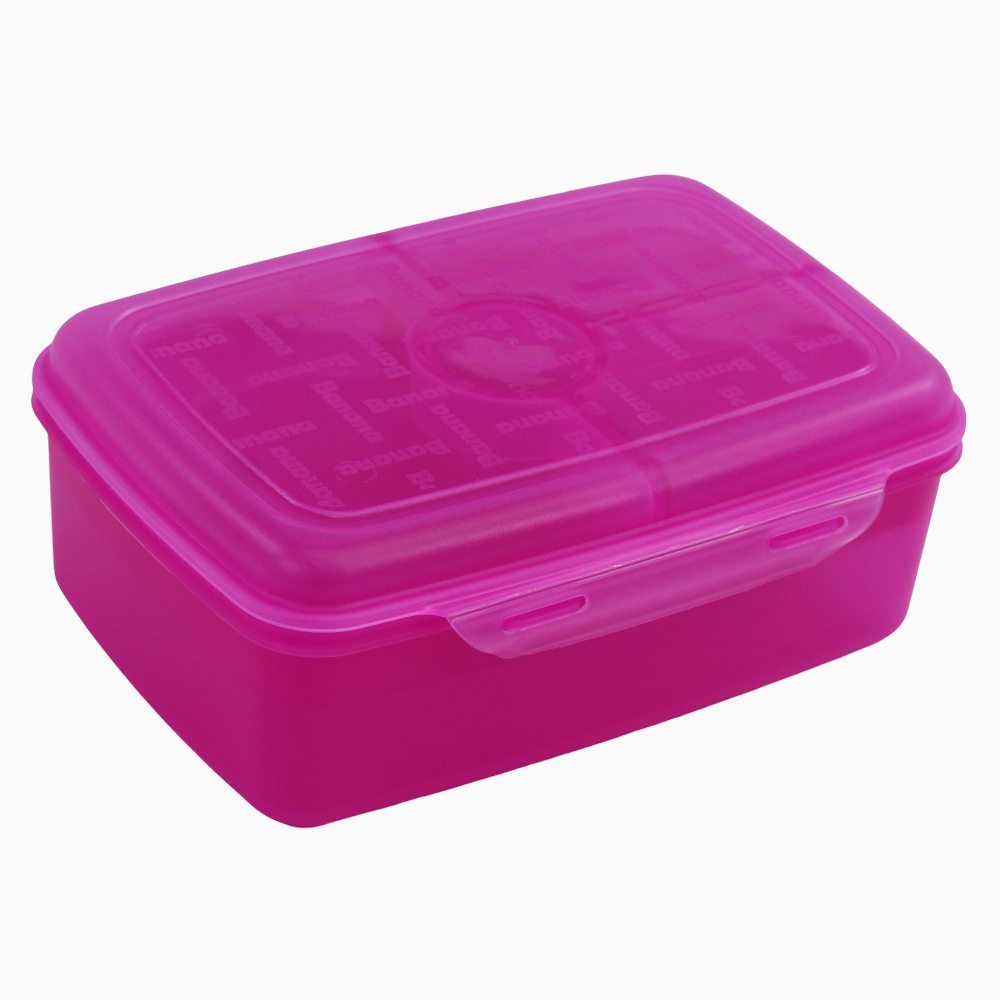 Fuchsia Transparent Plastic Lunch Box – 2L