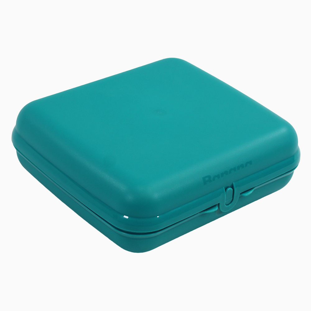 Turquoise Plastic Lunch Box Set – (5-in-1 Easy Lock)