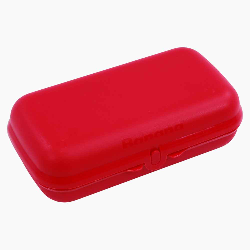 Fuchsia Plastic Lunch Box Set – (3-in-1 Easy Lock)