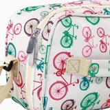 Fabric Lunch Bag – Beige with Bicycle Design