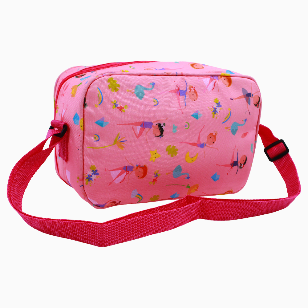 Fabric Lunch Bag – Pink with Dancing Ballerina Design
