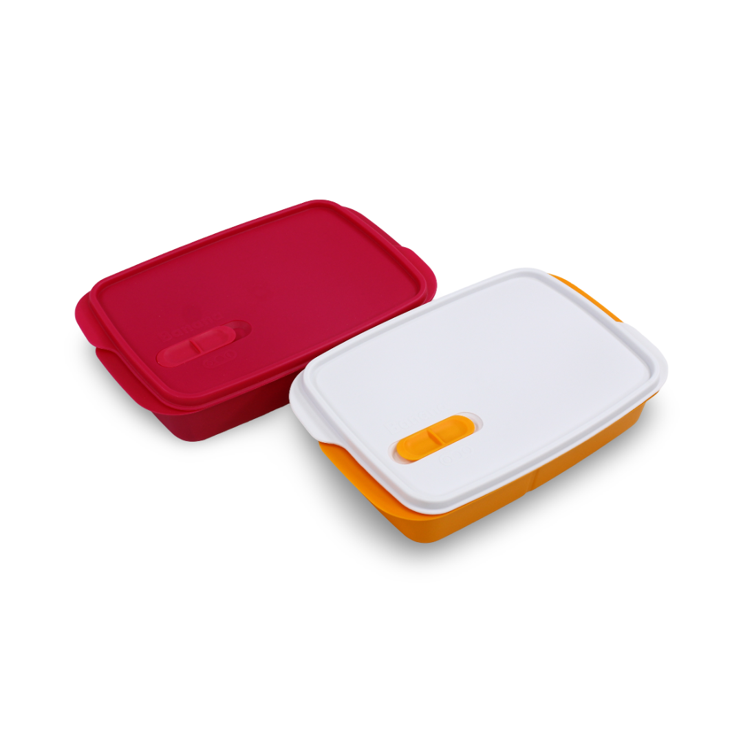 Banana 2-Piece Lunch Box 1L – Fuchsia & Orange