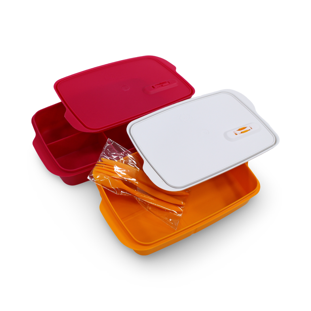 Banana 2-Piece Lunch Box 1L – Fuchsia & Orange