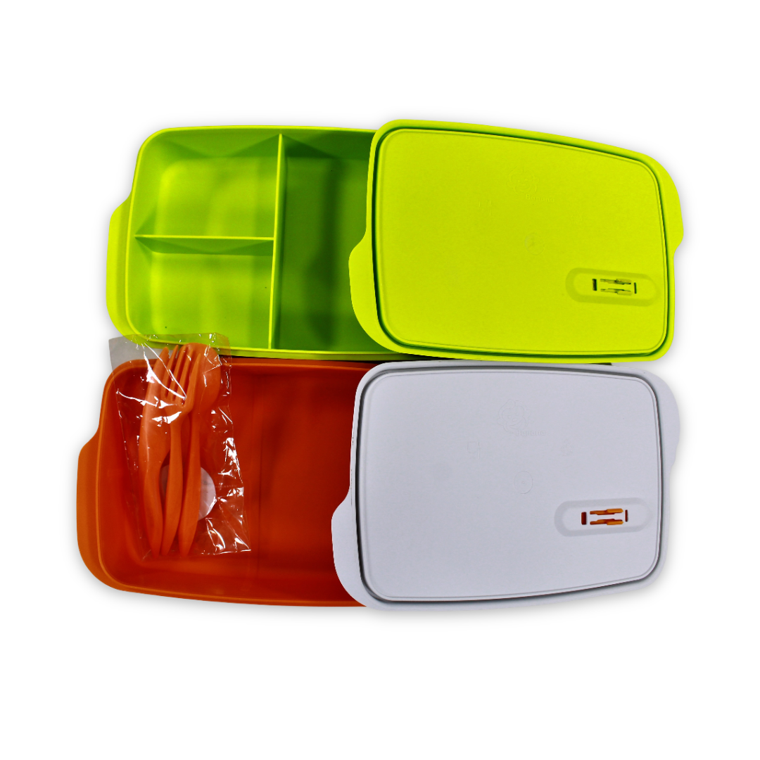 Banana 2-Piece Lunch Box 1L – Green & Orange