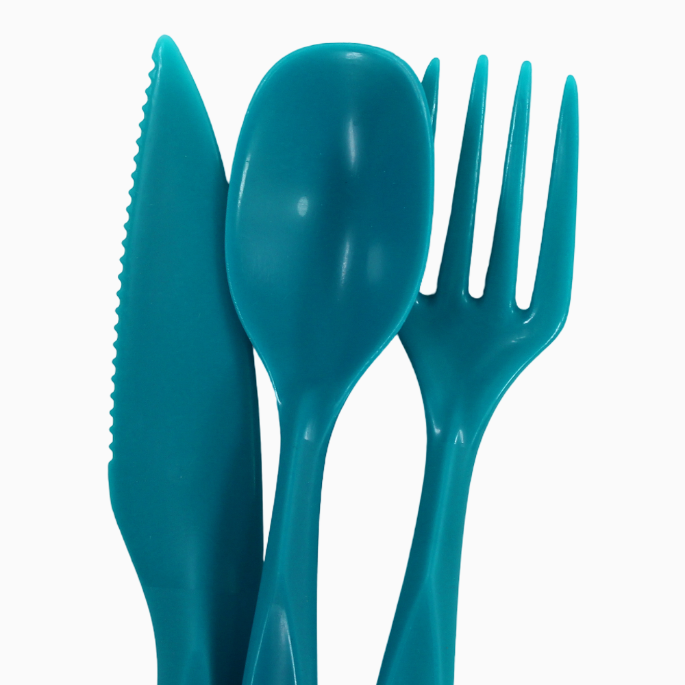 Plastic Cutlery Set – Turquoise
