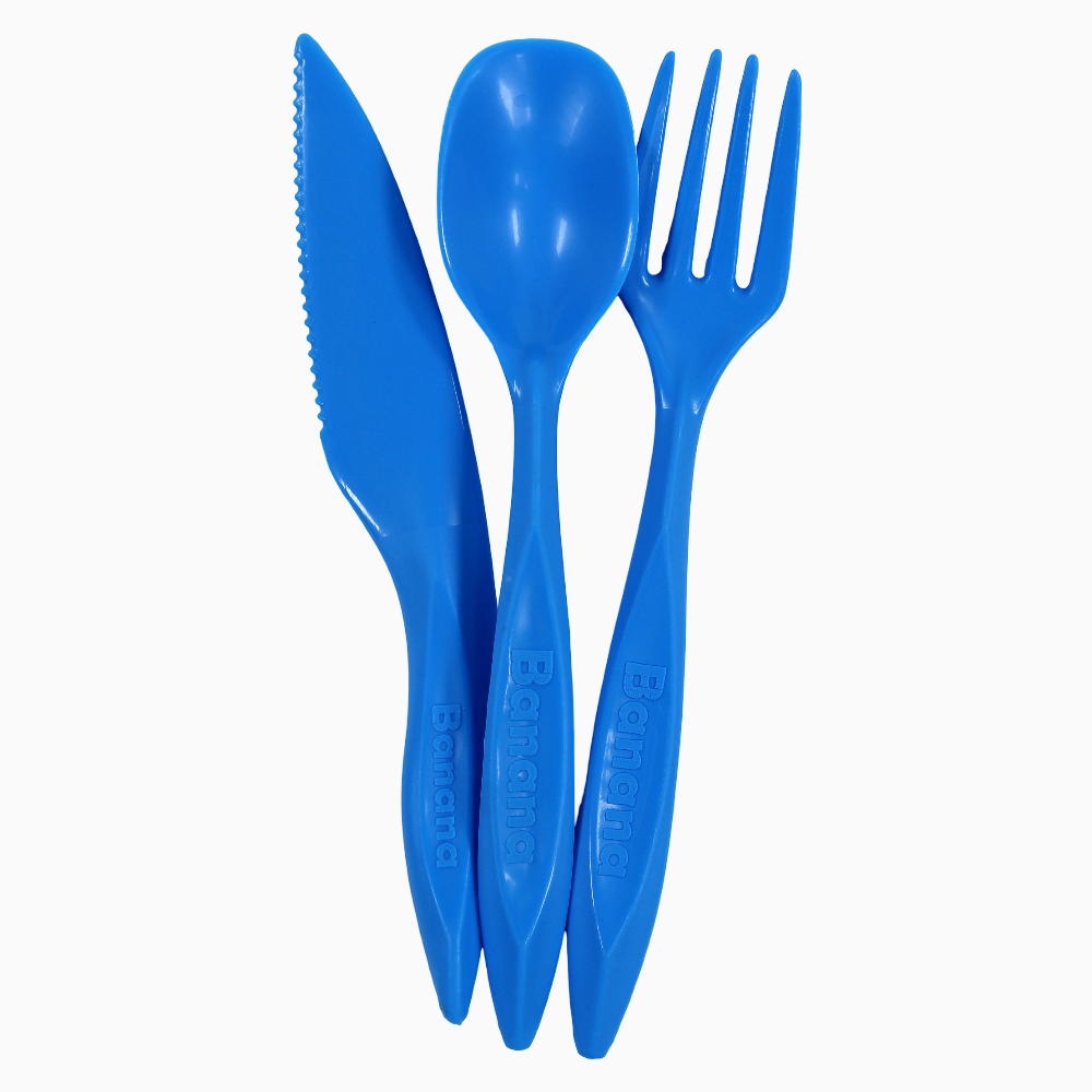 Plastic Cutlery Set – Blue