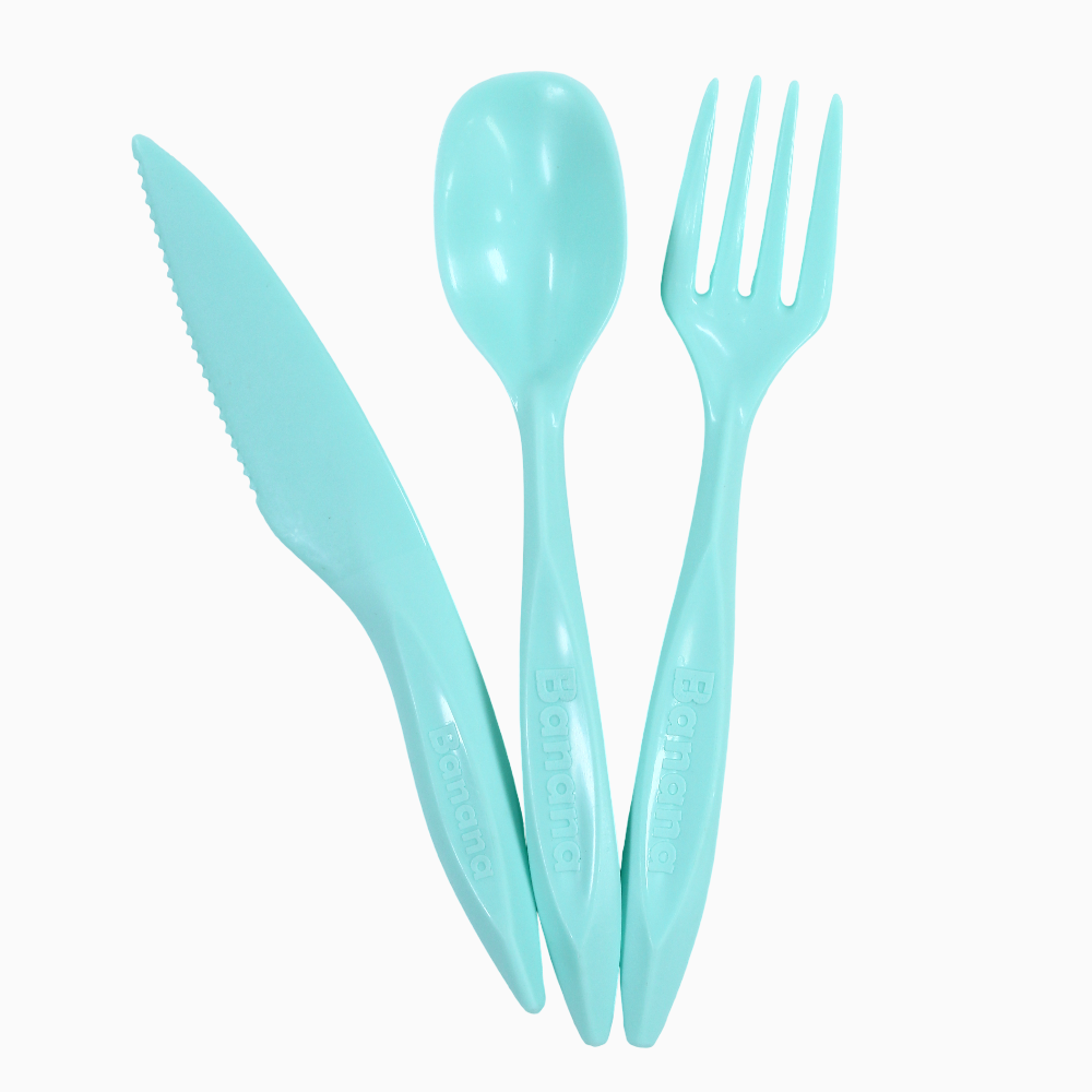 Plastic Cutlery Set - Mint Green