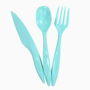 Plastic Cutlery Set - Mint Green
