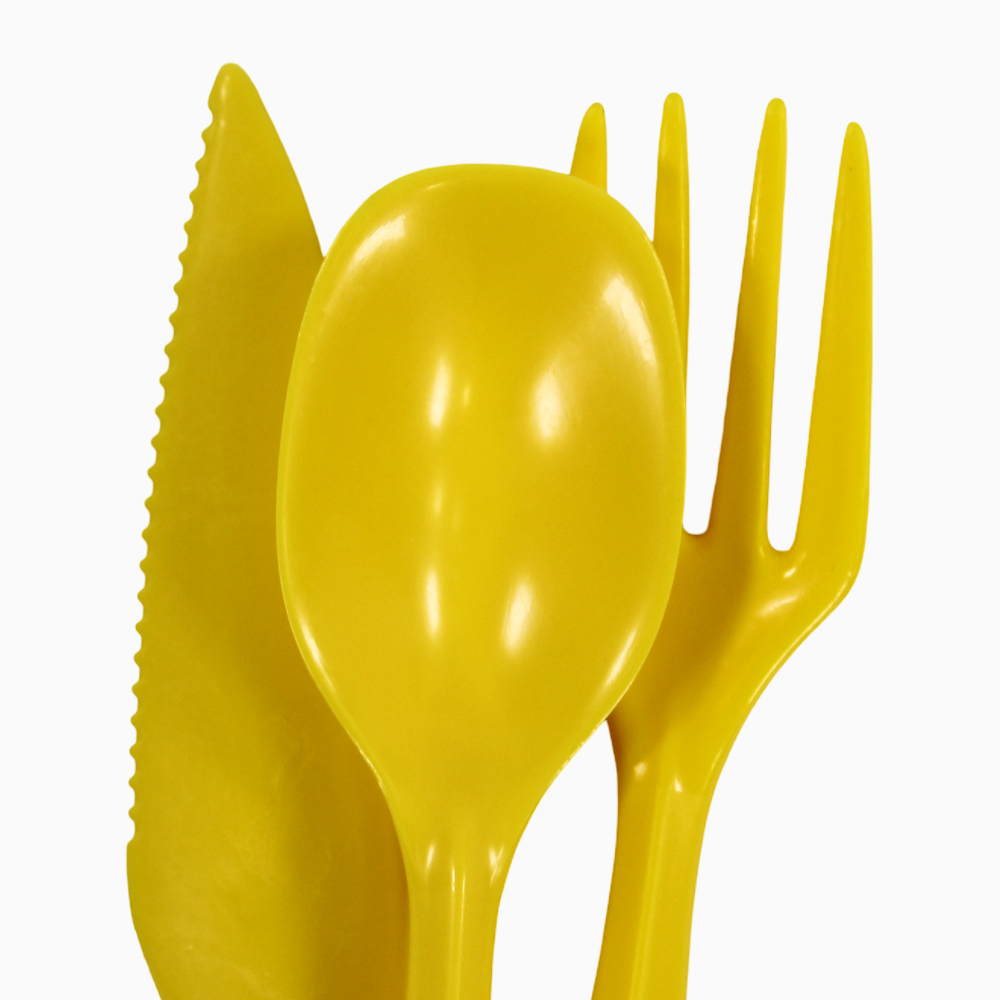 Plastic Cutlery Set – Yellow
