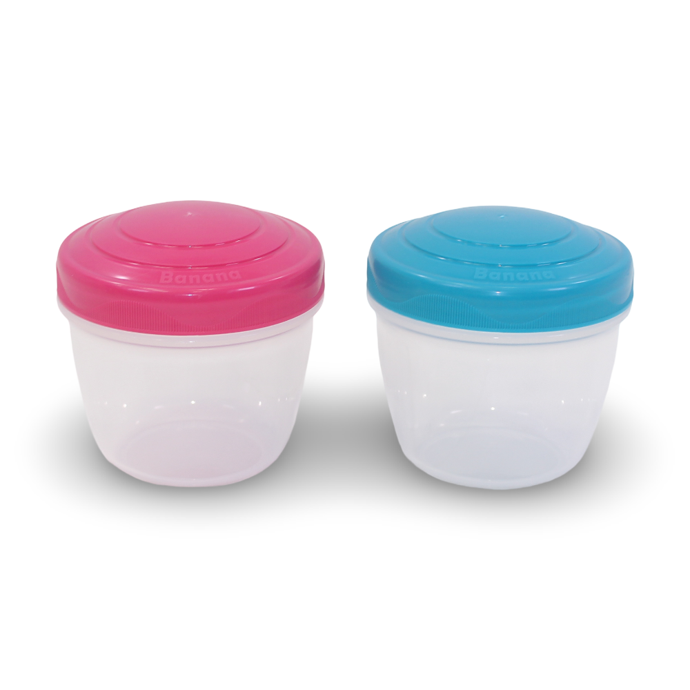 Banana Snack Cups 300 ml – Set of 2 (Fuchsia & Turquoise)