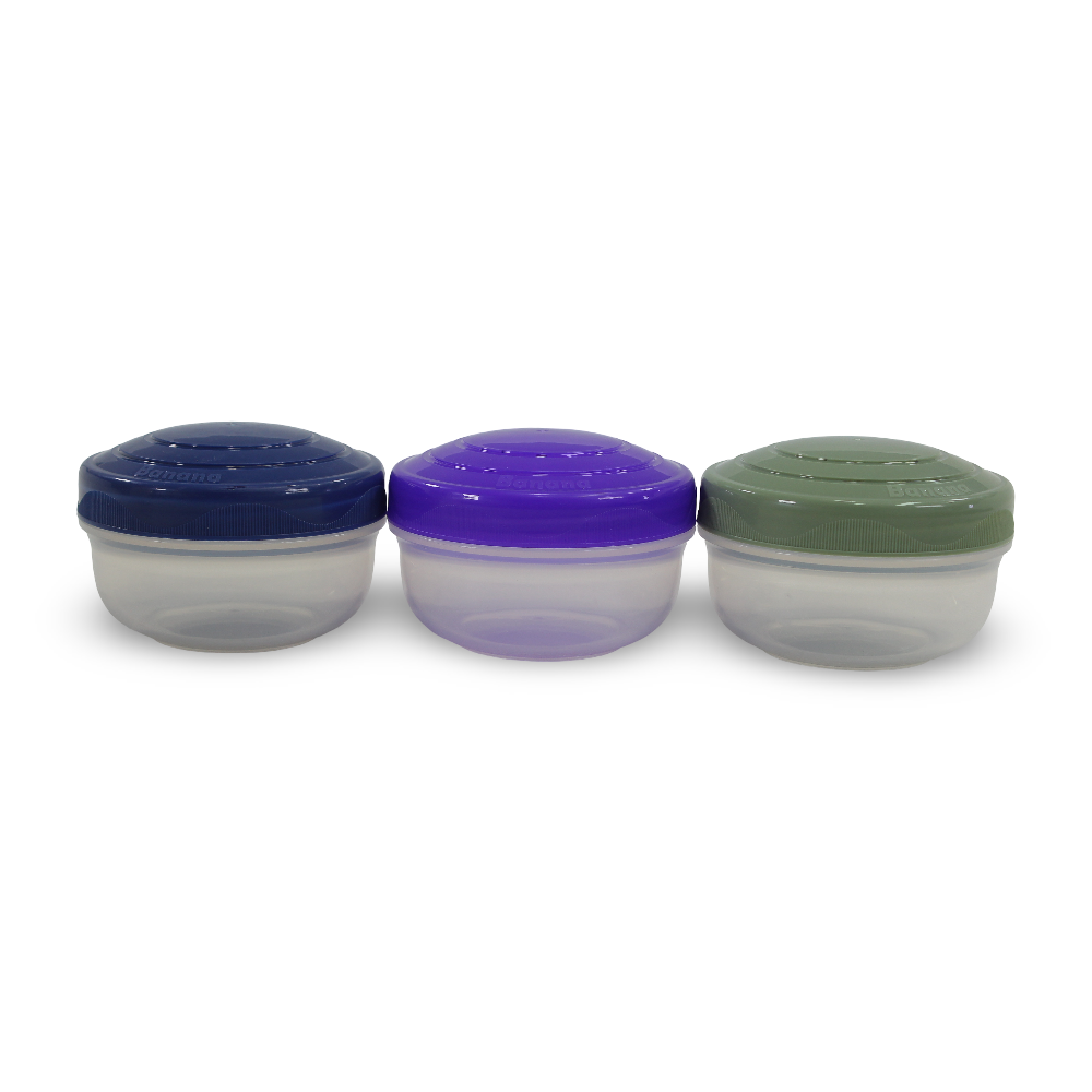 Banana Snack Cups Set 200ml – Purple & Navy & Pistachio