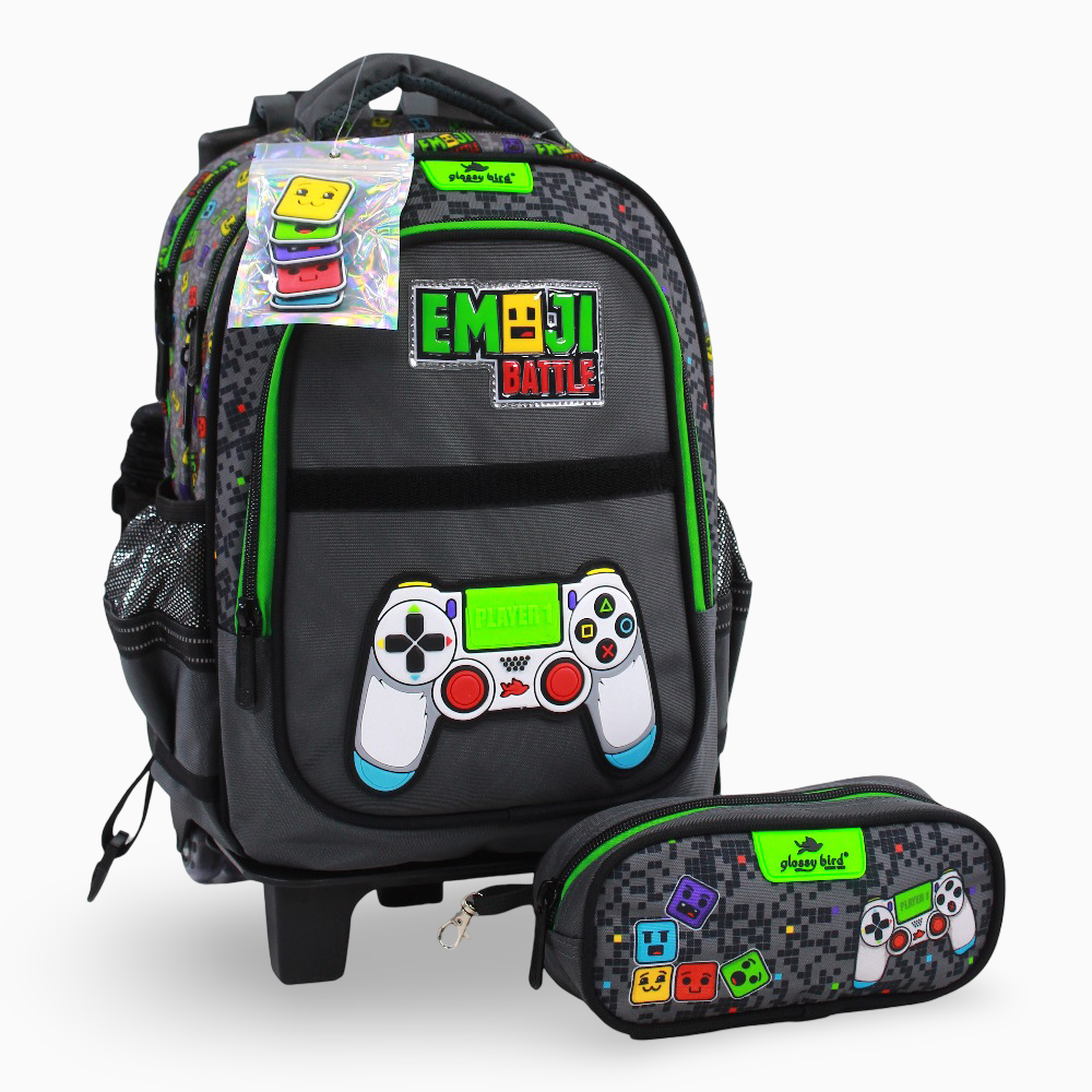 Gamer School Set – 14 Inches (Trolley Bag & Pencil Case)