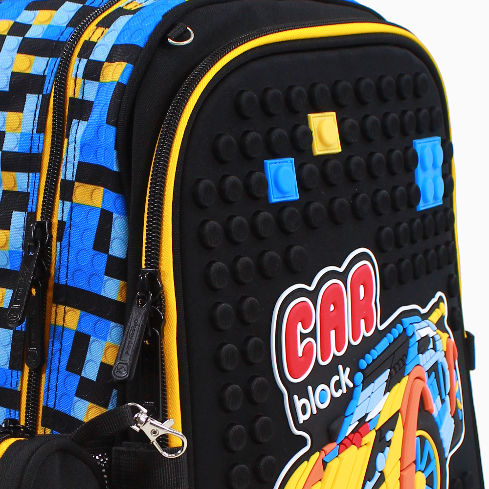 Car Block School Set – 17 Inches (Backpack & Pencil Case)