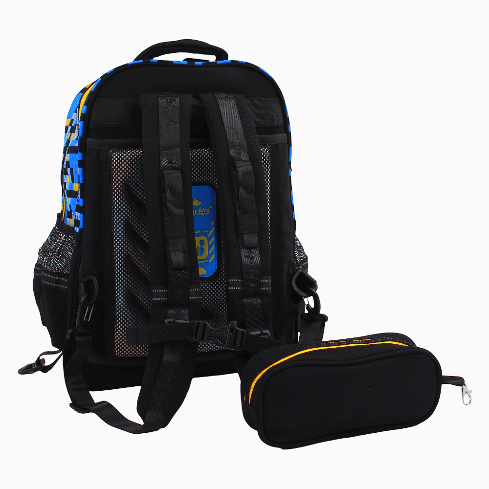 Car Block School Set – 17 Inches (Backpack & Pencil Case)
