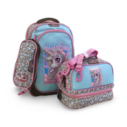 Glossy Bird School Set Unicorn Backpack – Blue