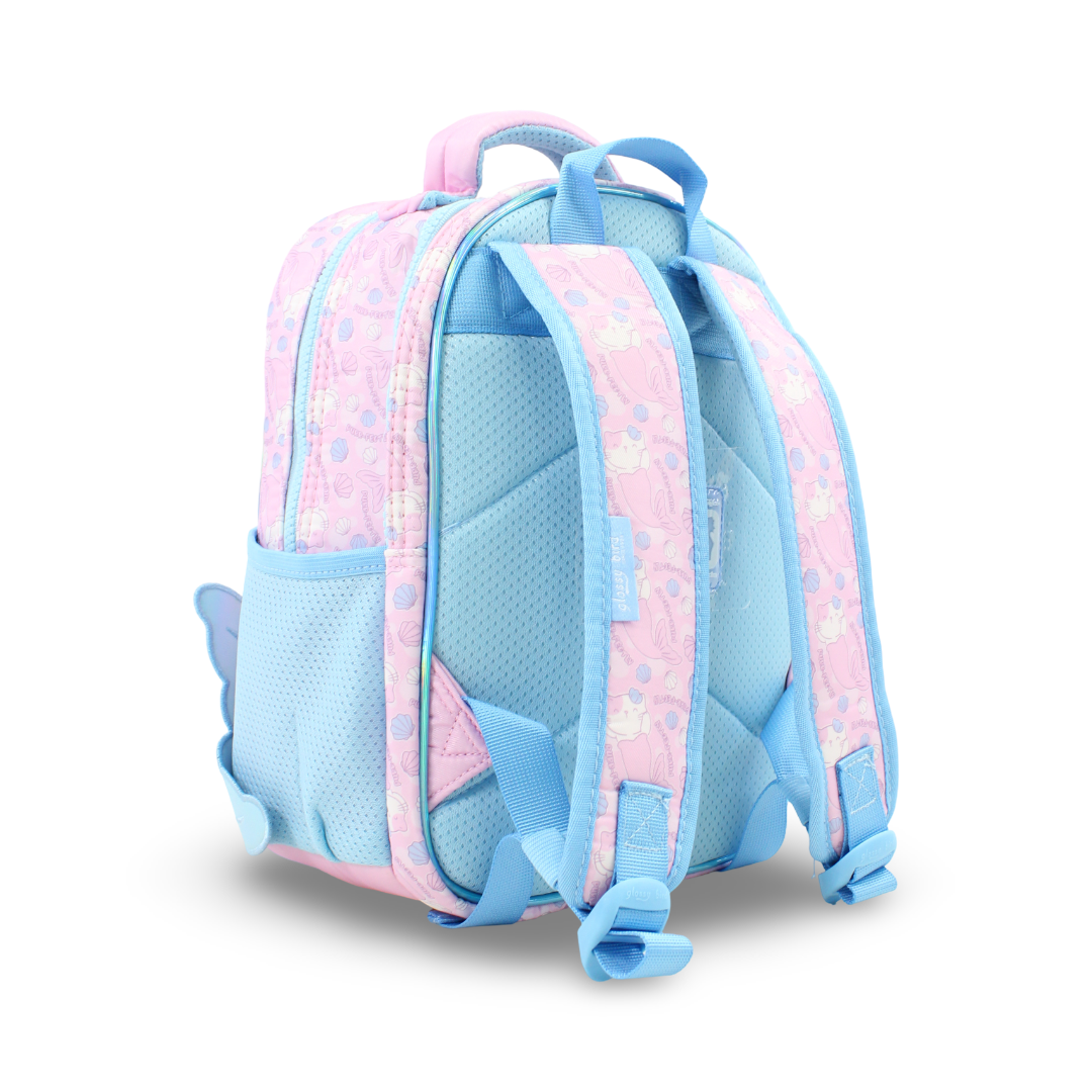Glossy Bird Cute Cat Backpack – Pink & Baby Blue