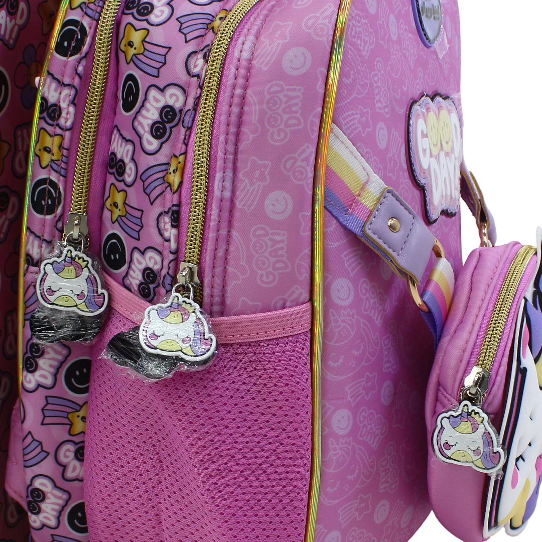 Glossy Bird "Good Day" Backpack – Pink