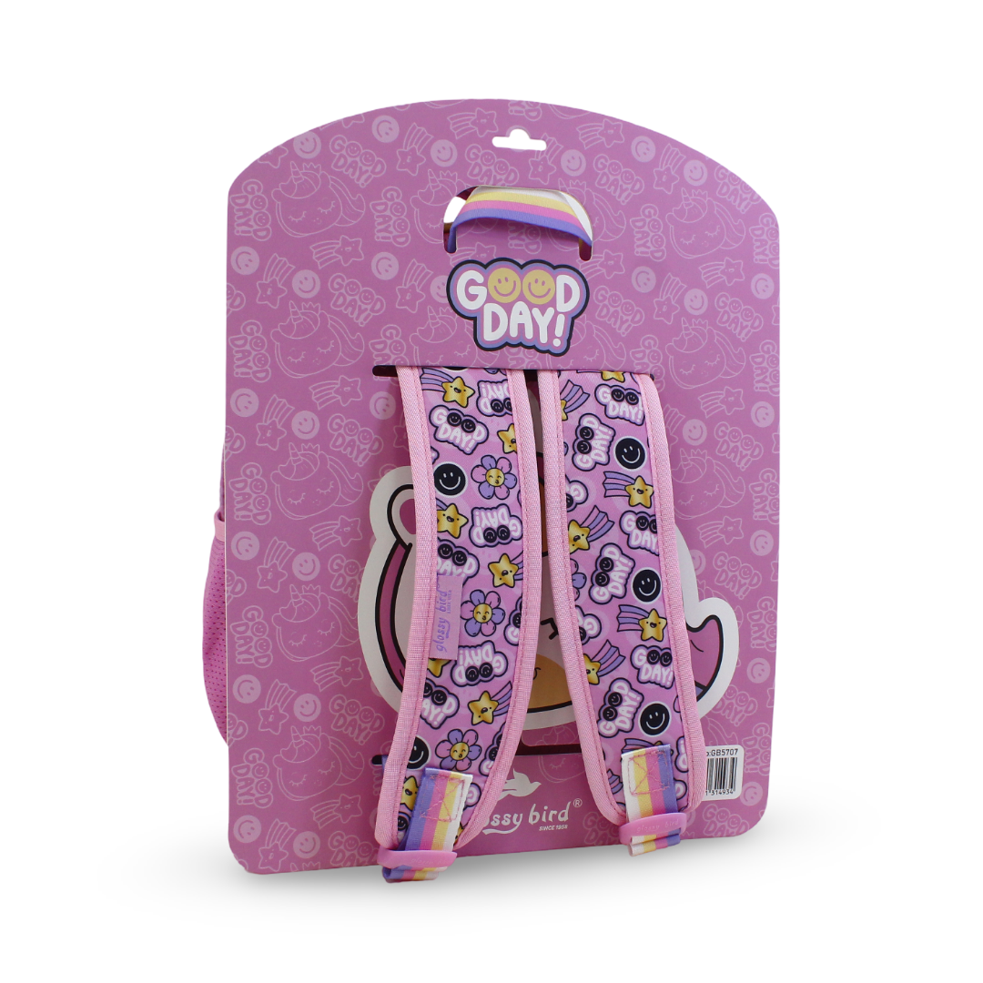 Glossy Bird "Good Day" Backpack – Pink
