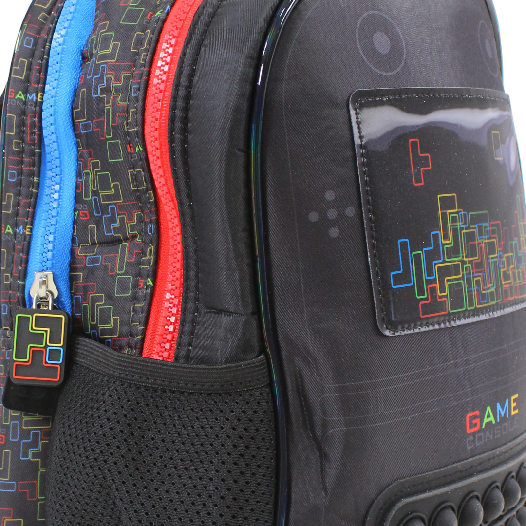 Glossy Bird Game Backpack – Black