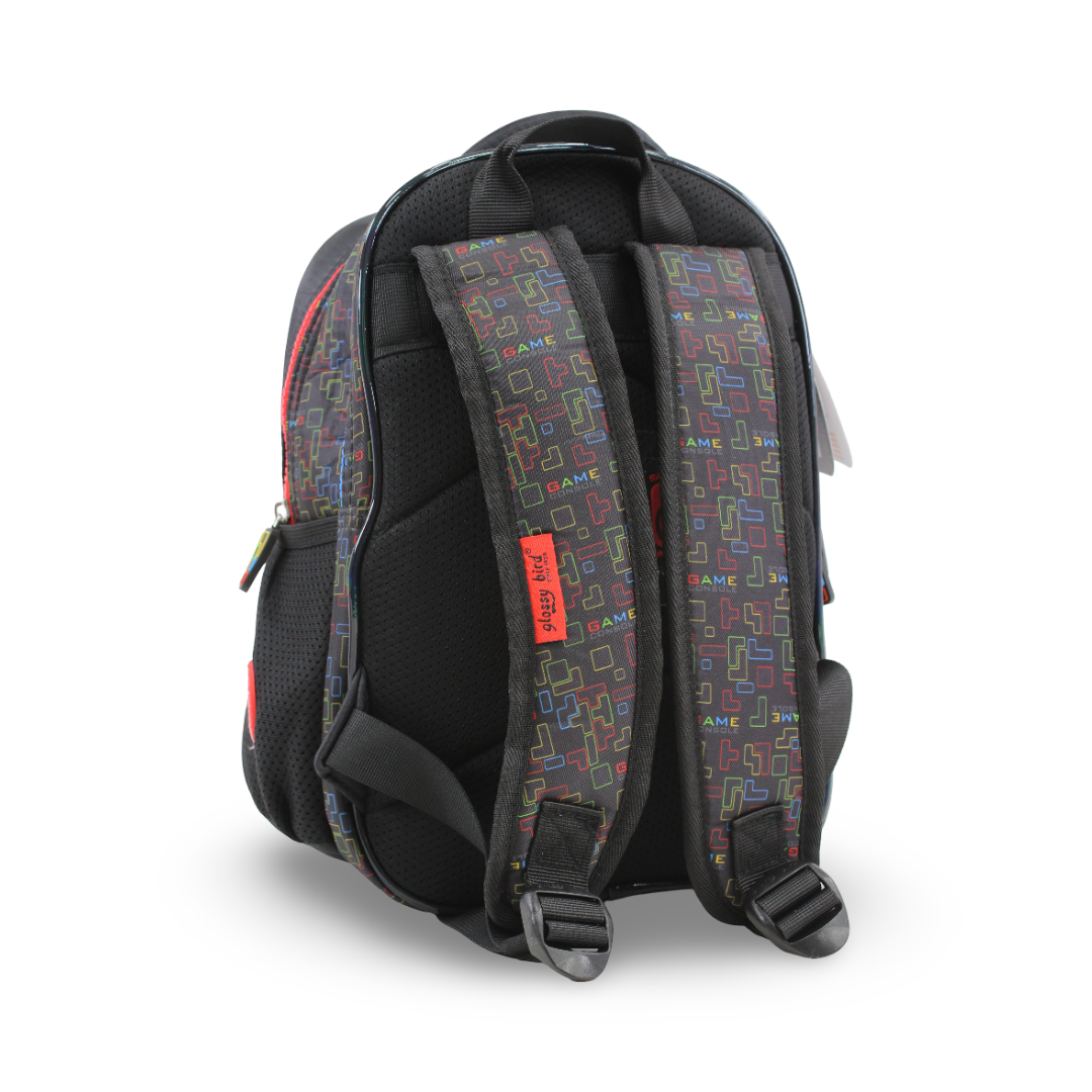 Glossy Bird Game Backpack – Black