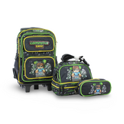 Glossy Bird School Set Computer Game Backpack – Green