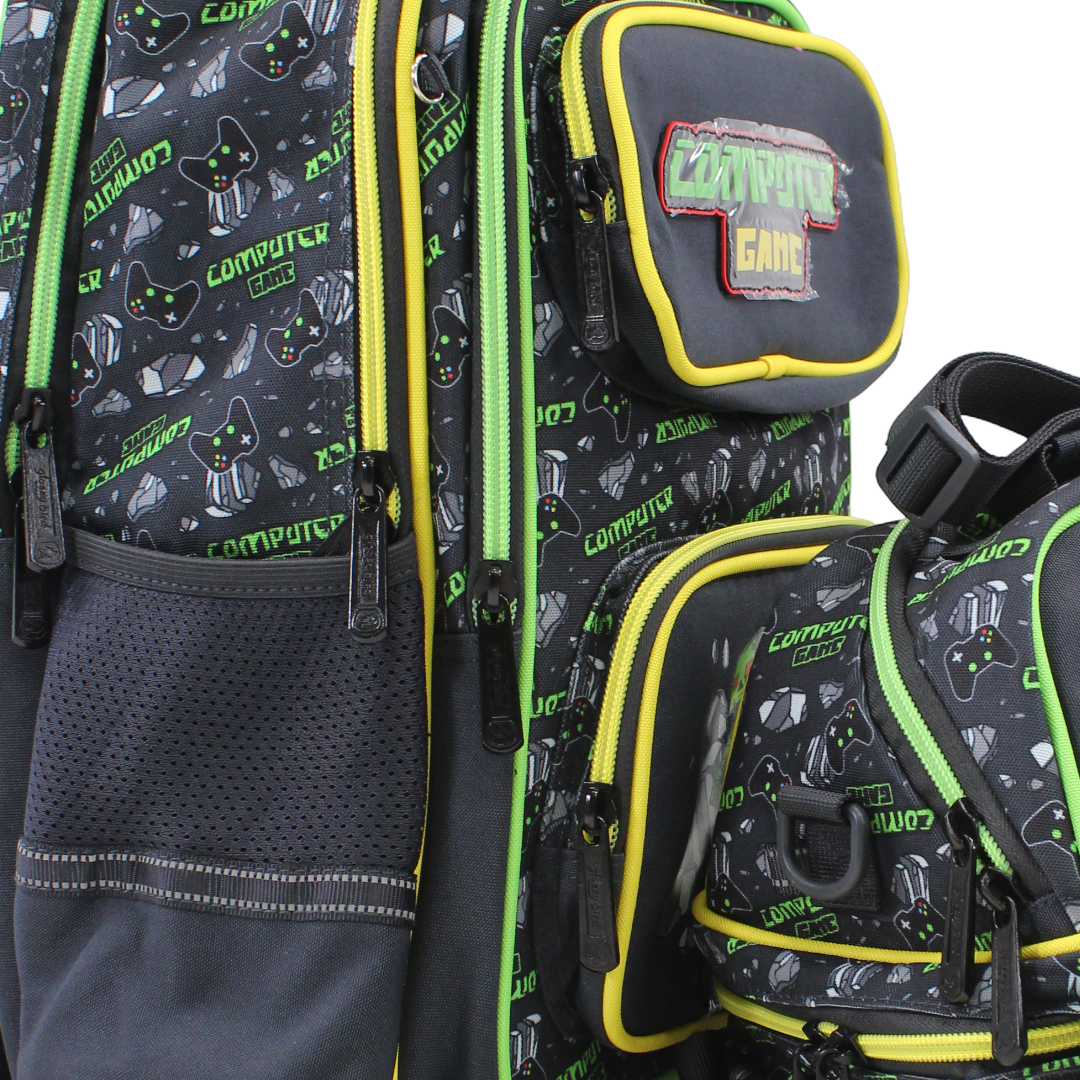 Glossy Bird School Set Minecraft Backpack – Green